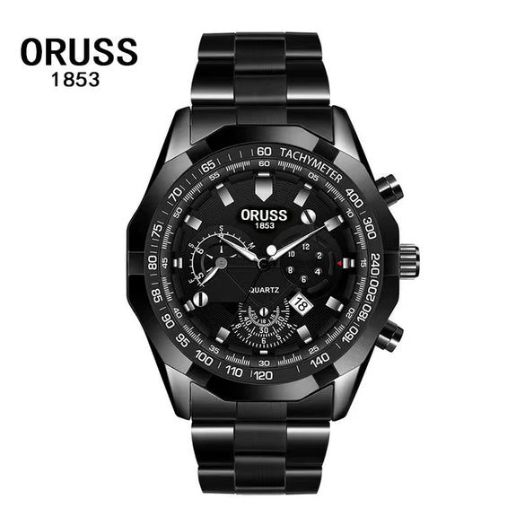 Wholesale Quartz Multifunctional Threeeye Chronograph Waterproof Business Men's Watch With Alloy Strap And Case And Mineral Strengthened Glass Mirror