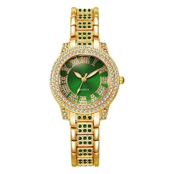 Wholesale Quartz Watch Alloy Diamondencrusted Round Fashionable Universal
