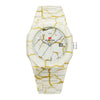 Wholesale Quartz Watch Alloy Plastic Stainless Steel Round Dial Marble Pattern Business Style Men's Watch