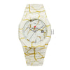 Wholesale Quartz Watch Alloy Plastic Stainless Steel Round Dial Marble Pattern Business Style Men's Watch