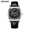 Wholesale Quartz Watch Men Fashion Trend Zinc Alloy Case Comfortable Leather Strap Round Luminous Rotating Dial