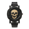 Wholesale Quartz Watch With Steel Strap Alloy Case Round Dial And Skull Design For Men