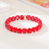 Wholesale Rainbow Enamel Alloy Love Heart Shaped Elastic Bracelet With Diamond Treatment