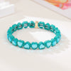 Wholesale Rainbow Enamel Alloy Love Heart Shaped Elastic Bracelet With Diamond Treatment