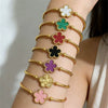 Wholesale Real Gold Electroplated Flower Titanium Steel Bracelet For Women And Unisex Light Luxury Fashion Accessory
