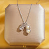 Wholesale Real Gold Electroplated Geometric Pattern Titanium Steel And Copper Necklace With Zircon And Pearl For Women Elegant Light Luxury Jewelry