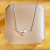 Wholesale Real Gold Electroplated Geometric Pattern Titanium Steel And Copper Necklace With Zircon And Pearl For Women Elegant Light Luxury Jewelry