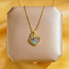 Wholesale Real Gold Electroplated Geometric Pattern Titanium Steel And Copper Necklace With Zircon And Pearl For Women Elegant Light Luxury Jewelry