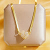 Wholesale Real Gold Electroplated Geometric Pattern Titanium Steel And Copper Necklace With Zircon And Pearl For Women Elegant Light Luxury Jewelry
