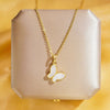 Wholesale Real Gold Electroplated Geometric Pattern Titanium Steel And Copper Necklace With Zircon And Pearl For Women Elegant Light Luxury Jewelry