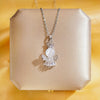Wholesale Real Gold Electroplated Geometric Pattern Titanium Steel And Copper Necklace With Zircon And Pearl For Women Elegant Light Luxury Jewelry