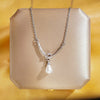 Wholesale Real Gold Electroplated Geometric Pattern Titanium Steel And Copper Necklace With Zircon And Pearl For Women Elegant Light Luxury Jewelry