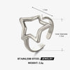 Wholesale Real Gold Electroplated Geometric Star Stainless Steel Ring For Women