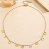 Wholesale Real Gold Plated Stainless Steel Necklace With Fivepointed Star Cross Heart And Tassel Pendants For Women And Teenagers