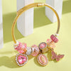 Wholesale Religious Butterfly Adjustable Bracelet With Rhinestones Zinc Alloy Electroplated Vintage Fashion Hand Jewelry