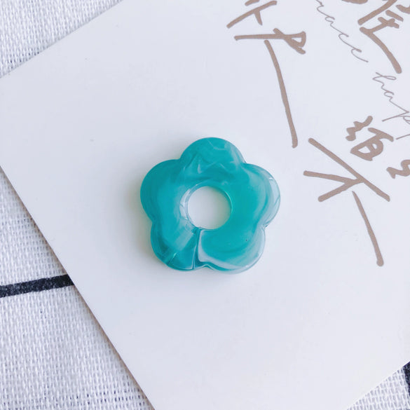 Wholesale Resin And Plastic Flower Earrings Accessories With Environmental Protection Treatment For Diy Jewelry