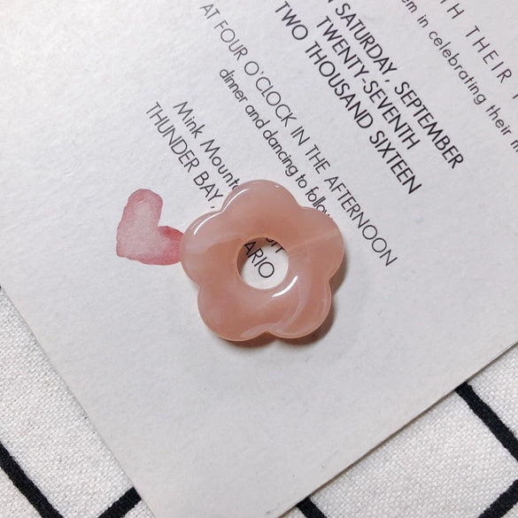 Wholesale Resin And Plastic Flower Earrings Accessories With Environmental Protection Treatment For Diy Jewelry