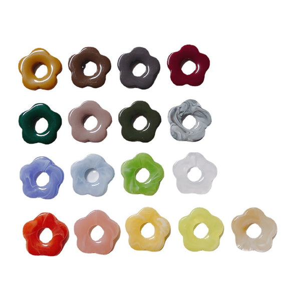 Wholesale Resin And Plastic Flower Earrings Accessories With Environmental Protection Treatment For Diy Jewelry