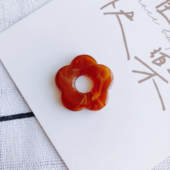 Wholesale Resin And Plastic Flower Earrings Accessories With Environmental Protection Treatment For Diy Jewelry