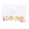 Wholesale Resin And Plastic Geometric Fashion Earrings Set With Epoxy Treatment