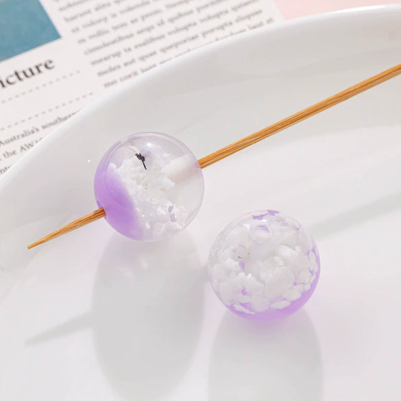 Wholesale Resin And Plastic Natural Style Luminous Blue Sky White Cloud Big Goose Epoxy Necklace Pendant Jewelry