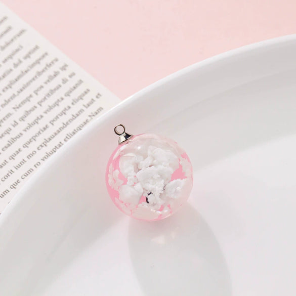 Wholesale Resin And Plastic Natural Style Luminous Blue Sky White Cloud Big Goose Epoxy Necklace Pendant Jewelry