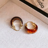 Wholesale Resin And Plastic Retro Ushaped Electroplated Earrings For Women