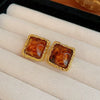 Wholesale Resin And Plastic Retro Ushaped Electroplated Earrings For Women