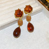 Wholesale Resin And Plastic Retro Ushaped Electroplated Earrings For Women