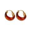 Wholesale Resin And Plastic Retro Ushaped Electroplated Earrings For Women
