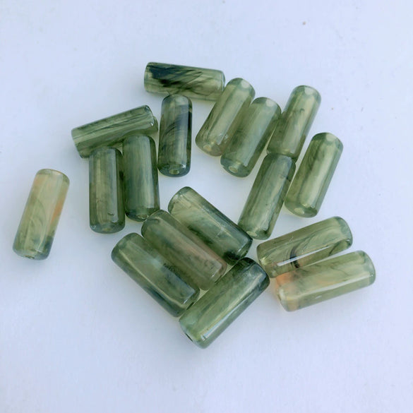 Wholesale Resin Colorful Cylindrical Tube Beads Pendant Jewelry Accessories