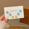 Wholesale Resin Flower Earrings Set For Women Fresh Dopamine Style Polish Processed