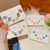 Wholesale Resin Flower Earrings Set For Women Fresh Dopamine Style Polish Processed
