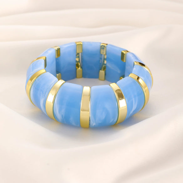 Wholesale Resin Geometric Asymmetrical Open Bracelet For Women Environmentalfriendly Retro Exaggerated Simple Elegant Highend Versatile