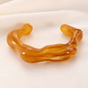 Wholesale Resin Geometric Asymmetrical Open Bracelet For Women Environmentalfriendly Retro Exaggerated Simple Elegant Highend Versatile