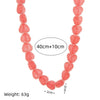 Wholesale Resin Heart Shape Electroplated Women's Jewelry Necklace