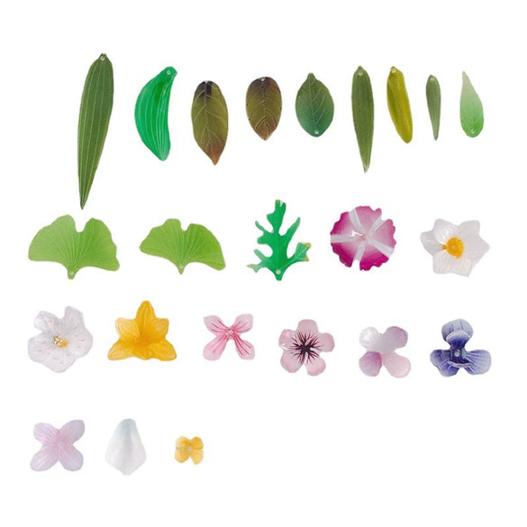 Wholesale Resin Jewelry Accessories With Simulation Flower Petals And Leaves For Diy Earrings Environmentally Protected