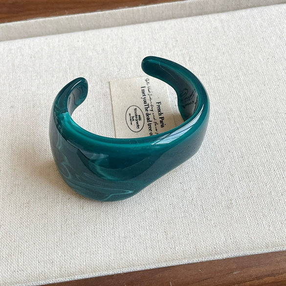 Wholesale Resin Open Bracelet With Irregular Geometric Pattern Handmade Exaggerated Style