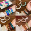 Wholesale Resin Open Bracelet With Irregular Geometric Pattern Handmade Exaggerated Style