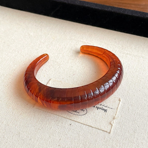 Wholesale Resin Open Bracelet With Irregular Geometric Pattern Handmade Exaggerated Style