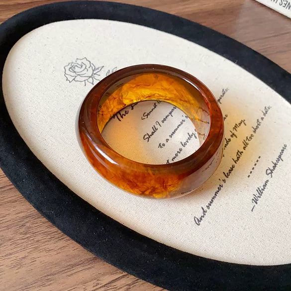 Wholesale Resin Open Bracelet With Irregular Geometric Pattern Handmade Exaggerated Style