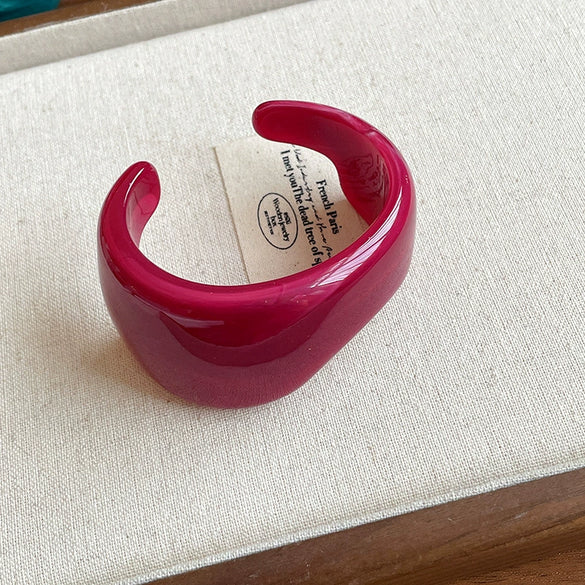 Wholesale Resin Open Bracelet With Irregular Geometric Pattern Handmade Exaggerated Style