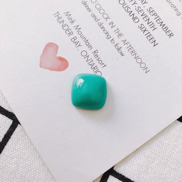 Wholesale Resin Square Flat Bottom Earrings And Pendant Jewelry Accessories