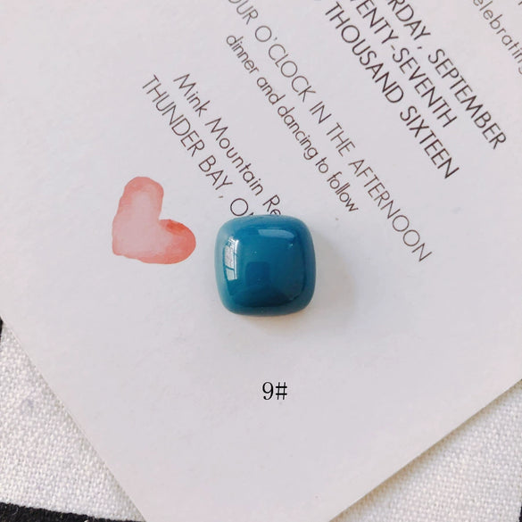 Wholesale Resin Square Flat Bottom Earrings And Pendant Jewelry Accessories