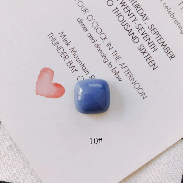 Wholesale Resin Square Flat Bottom Earrings And Pendant Jewelry Accessories