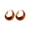 Wholesale Resin U Shaped Ear Buckle Retro Niche All Match Light Luxury Earrings For Women Electroplated