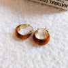 Wholesale Resin U Shaped Ear Buckle Retro Niche All Match Light Luxury Earrings For Women Electroplated