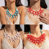 Wholesale Resort Style Acrylic And Resin Bohemian Style Beaded Necklace For Women