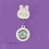 Wholesale Retractable Hanging Nurse Watch Plastic Case Silicone Strap Round Dial Casual Style