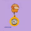 Wholesale Retractable Hanging Nurse Watch Plastic Case Silicone Strap Round Dial Casual Style